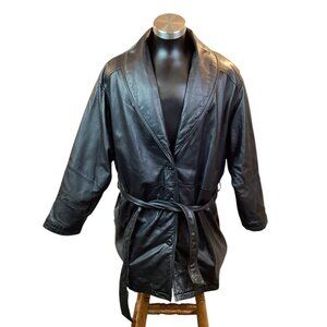 Wilsons Leather Thinsulate Ultra Insulated Belted Jacket Mens XXL Black Zip Out